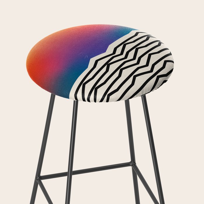 Vintage California Waves Stool Gallery Image 2