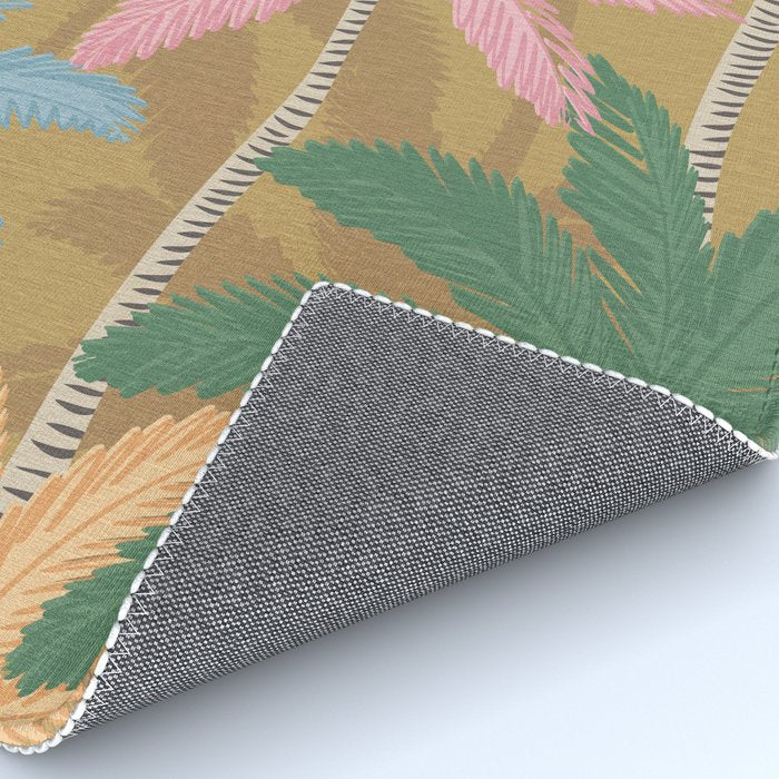 Retro Palm Springs Chic Botanicals - Golden Ochre Rug Gallery Image 4