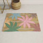 Retro Palm Springs Chic Botanicals - Golden Ochre Rug Gallery Image 1
