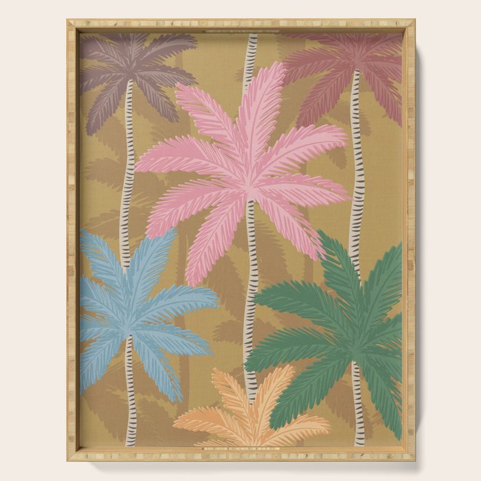 Retro Palm Springs Chic Botanicals - Golden Ochre Serving Tray Gallery Image 1