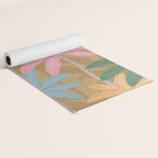 Retro Palm Springs Chic Botanicals - Golden Ochre Yoga Mat Gallery Image 2