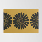 Retro Daisy Abstract VIII Golden Yellow Bold Floral Rug Gallery Image 2