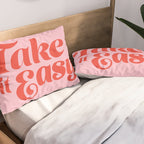 Take it Easy (Red/Pink Palette) Pillow Sham Gallery Image 2
