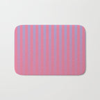 Dreamy Future Stripes in Gradient Pink and Ombre Blue Lavender Bath Mat Gallery Image 1