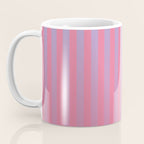 Dreamy Future Stripes in Gradient Pink and Ombre Blue Lavender Coffee Mug Gallery Image 3