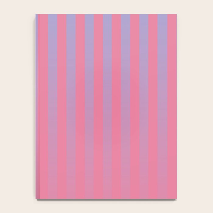 Dreamy Future Stripes in Gradient Pink and Ombre Blue Lavender Notebook Gallery Image 4