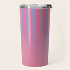 Dreamy Future Stripes in Gradient Pink and Ombre Blue Lavender Travel Mug Gallery Image 2