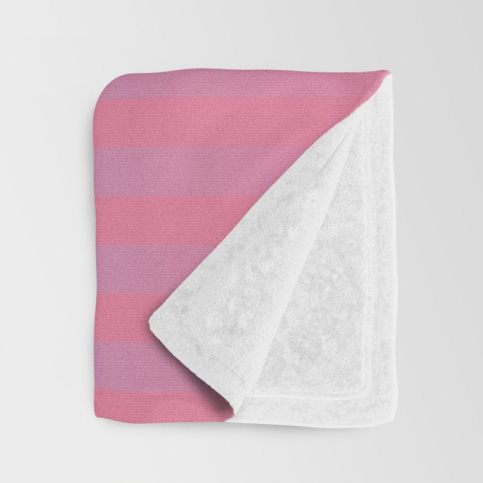 Dreamy Future Stripes in Gradient Pink and Ombre Blue Lavender Throw Blanket Gallery Image 3