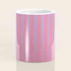 Dreamy Future Stripes in Gradient Pink and Ombre Blue Lavender Coffee Mug Gallery Image 4