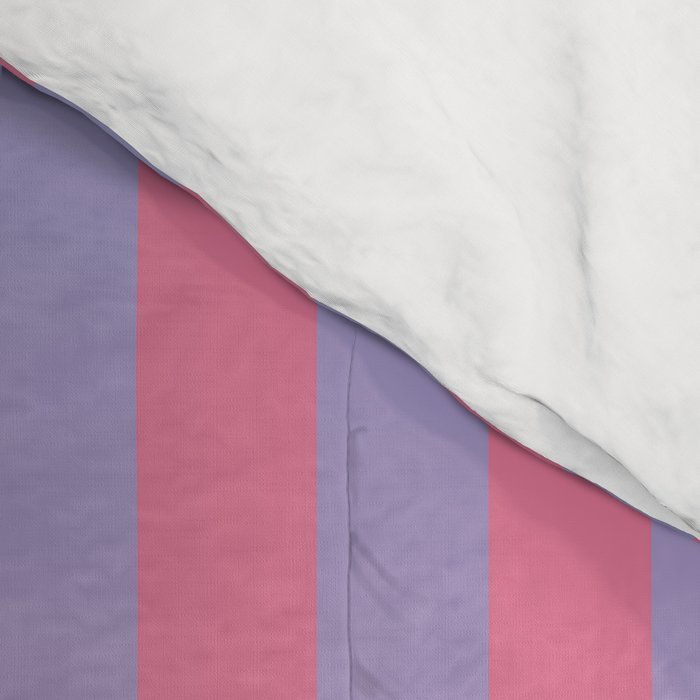 Dreamy Future Stripes in Gradient Pink and Ombre Blue Lavender Comforter Gallery Image 4