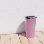 Dreamy Future Stripes in Gradient Pink and Ombre Blue Lavender Travel Mug Gallery Image 4