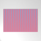 Dreamy Future Stripes in Gradient Pink and Ombre Blue Lavender Welcome Mat Gallery Image 1