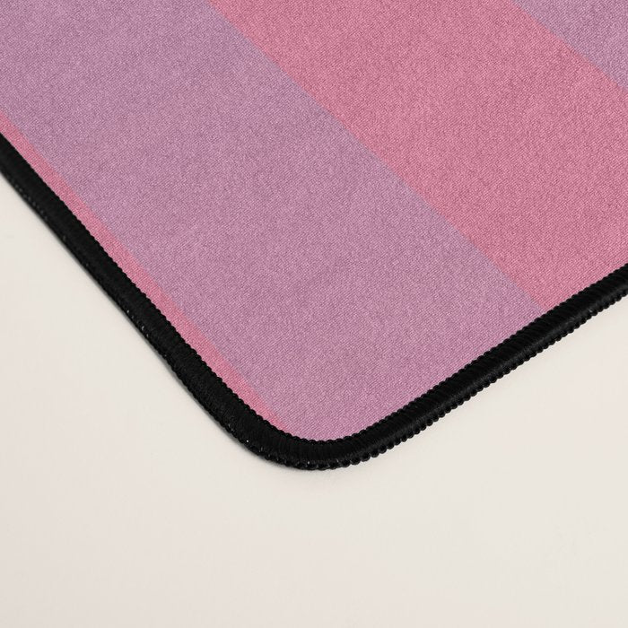 Dreamy Future Stripes in Gradient Pink and Ombre Blue Lavender Desk Mat Gallery Image 4