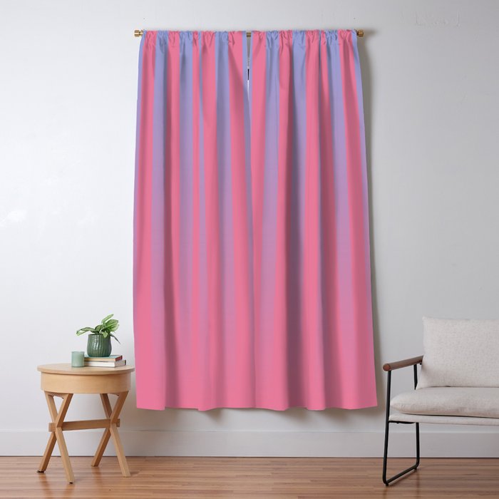 Dreamy Future Stripes in Gradient Pink and Ombre Blue Lavender Window Curtain Gallery Image 5