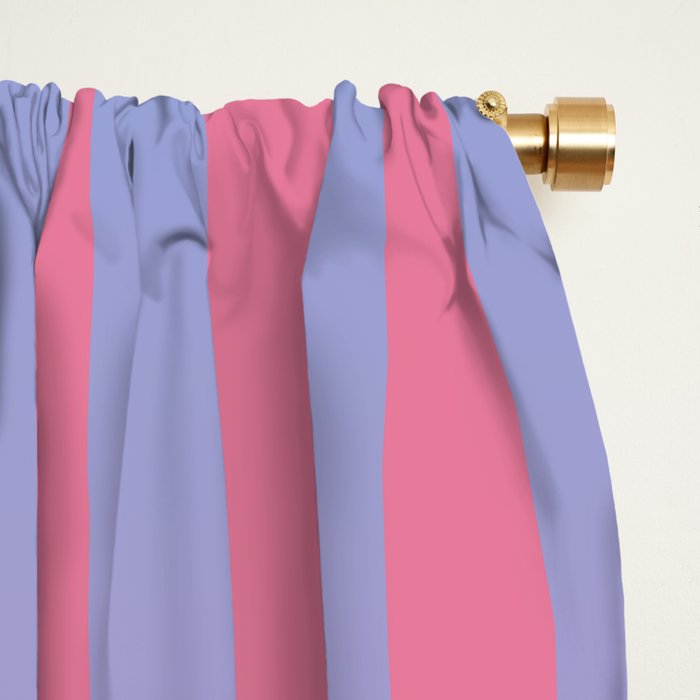 Dreamy Future Stripes in Gradient Pink and Ombre Blue Lavender Window Curtain Gallery Image 2