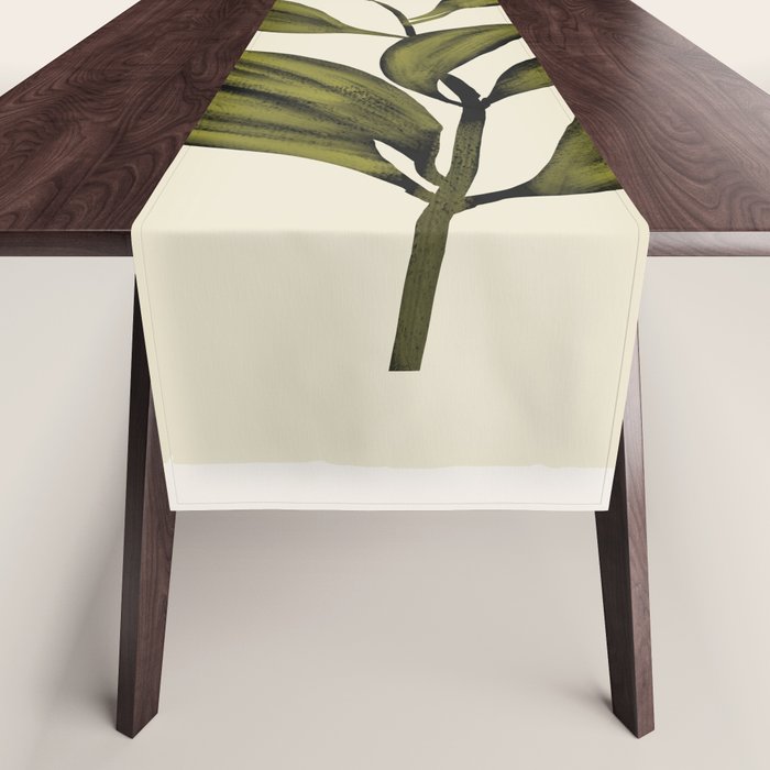 Abstract Art /Minimal Plant 82 Table Runner Gallery Image 1