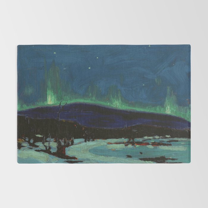 Tom Thomson Northern Lights Canadian Landscape Artist Rug Gallery Image 2
