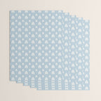 Delicate Blue Floral Pattern Wrapping Paper Gallery Image 3