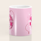 Smiley Pink Disco Ball Coffee Mug Gallery Image 4