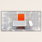Parker Palm Springs Orange Doors with Palm Tree Shadow Desk Mat Gallery Image 1