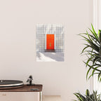 Parker Palm Springs Orange Doors with Palm Tree Shadow Poster Gallery Image 2