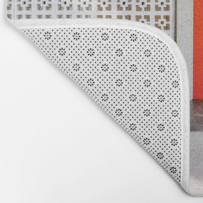 Parker Palm Springs Orange Doors with Palm Tree Shadow Bath Mat Gallery Image 2