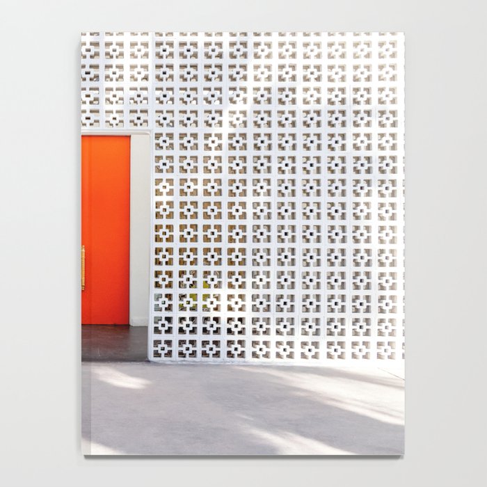 Parker Palm Springs Orange Doors with Palm Tree Shadow Notebook Gallery Image 4