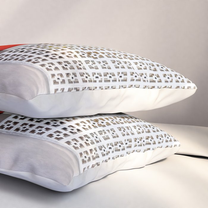 Parker Palm Springs Orange Doors with Palm Tree Shadow Pillow Sham Gallery Image 3