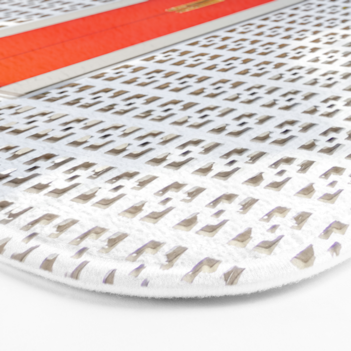 Parker Palm Springs Orange Doors with Palm Tree Shadow Bath Mat Gallery Image 3