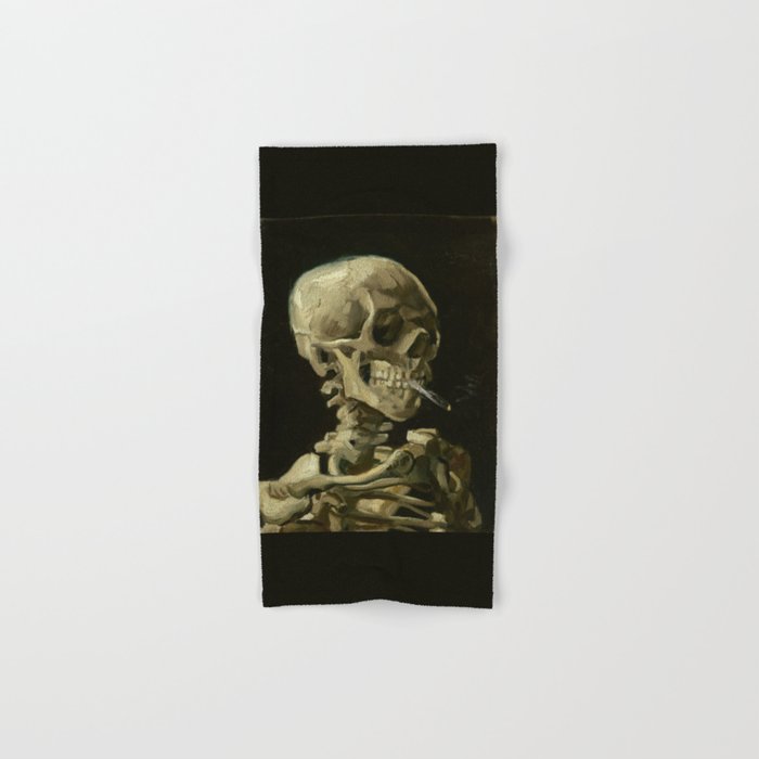 Vincent van Gogh - Skull of a Skeleton with Burning Cigarette Bath Towel Gallery Image 1