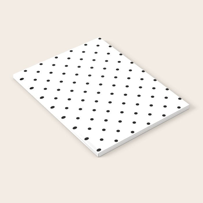 White & Black Polka Dots  Notebook Gallery Image 1