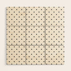 White & Black Polka Dots  Wood Wall Art Gallery Image 1