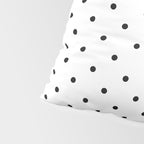 White & Black Polka Dots  Pillow Sham Gallery Image 4