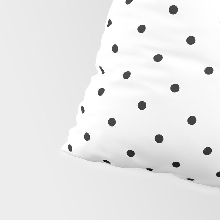White & Black Polka Dots  Pillow Sham Gallery Image 4