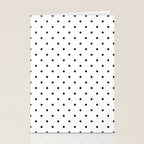 White & Black Polka Dots  Stationery Card Gallery Image 2