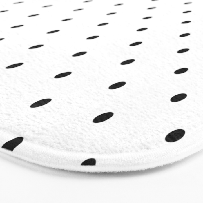 White & Black Polka Dots  Bath Mat Gallery Image 3