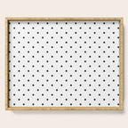 White & Black Polka Dots  Serving Tray Gallery Image 1