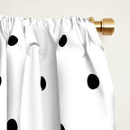 White & Black Polka Dots  Window Curtain Gallery Image 2