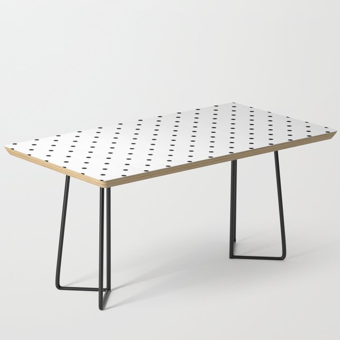 White & Black Polka Dots  Coffee Table Gallery Image 1