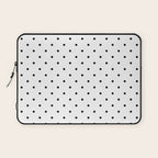 White & Black Polka Dots  Laptop Sleeve Gallery Image 1