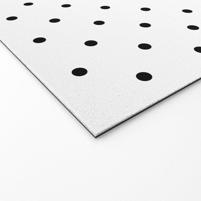 White & Black Polka Dots  Welcome Mat Gallery Image 2