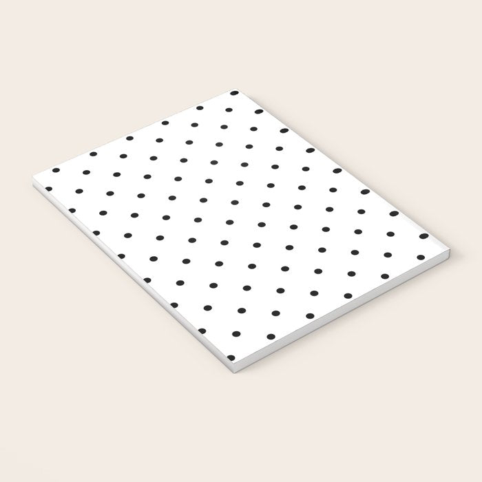 White & Black Polka Dots  Notebook Gallery Image 3