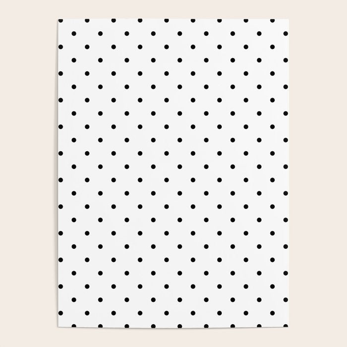 White & Black Polka Dots  Poster Gallery Image 1