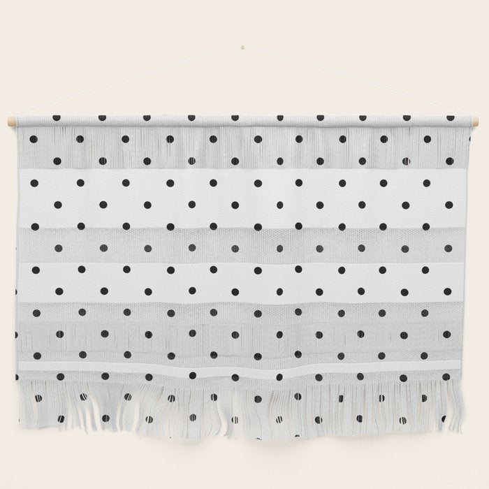 White & Black Polka Dots  Wall Hanging Gallery Image 1