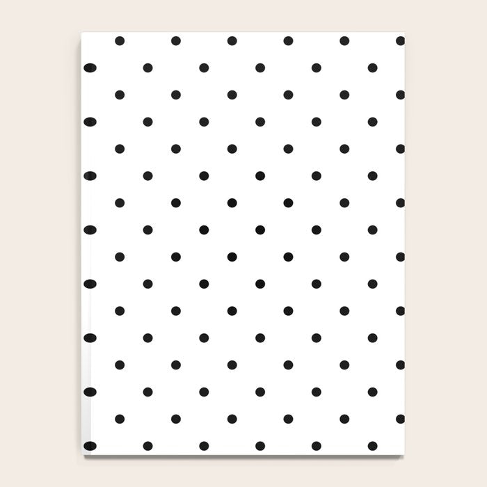 White & Black Polka Dots  Notebook Gallery Image 4