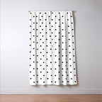 White & Black Polka Dots  Window Curtain Gallery Image 3