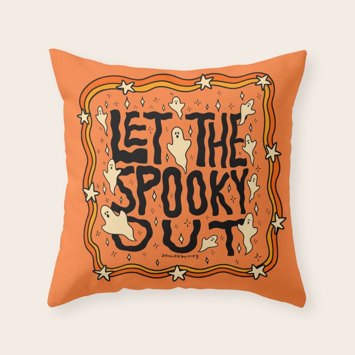Let The Spooky Out Throw Pillow Gallery Image 1