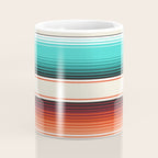 Navajo White, Turquoise and Burnt Orange Southwest Serape Blanket Stripes Coffee Mug Gallery Image 4