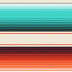Navajo White, Turquoise and Burnt Orange Southwest Serape Blanket Stripes Coffee Mug Gallery Image 2