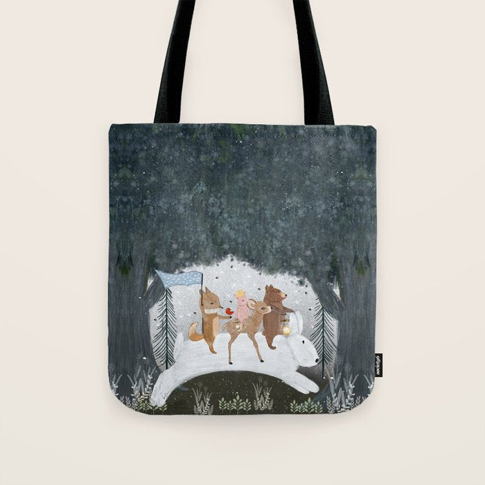 the winter bunny Tote Bag Gallery Image 1